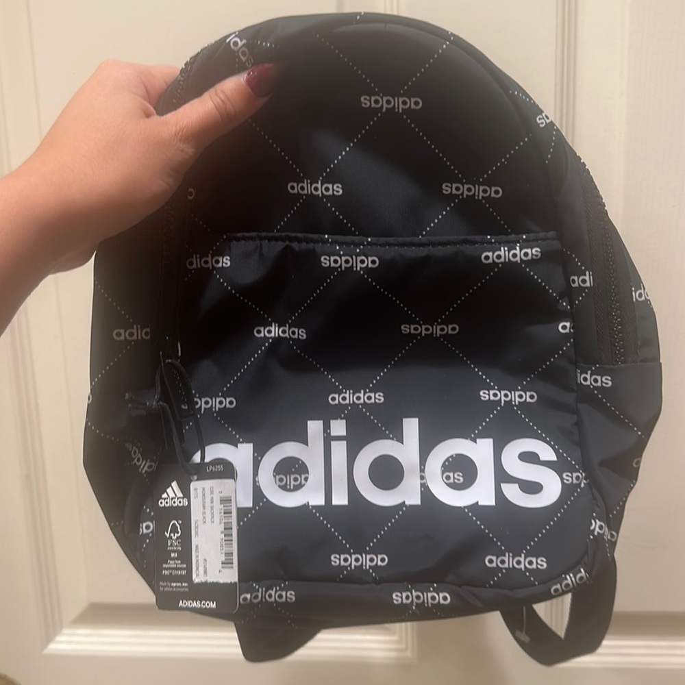 Adidas Mini Monogram Black and White Backpack